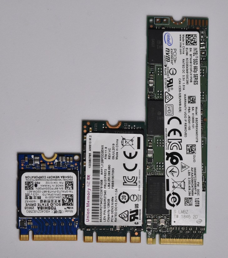 2230, 2240, and 2280 sized M.2 SSDs