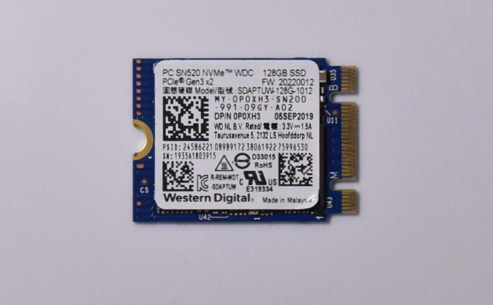 Kioxia Former Toshiba Brand 128GB PCIe NVMe 2230 SSD (KBG40ZNS128G), OEM  Package